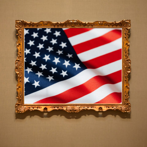 American Flag in a Fancy Frame