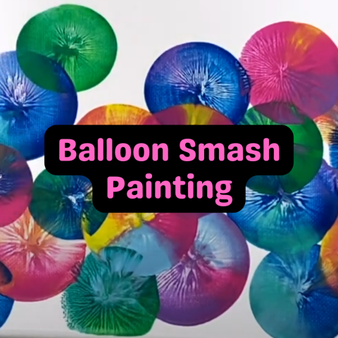 In January we will explore Balloon Smash Painting