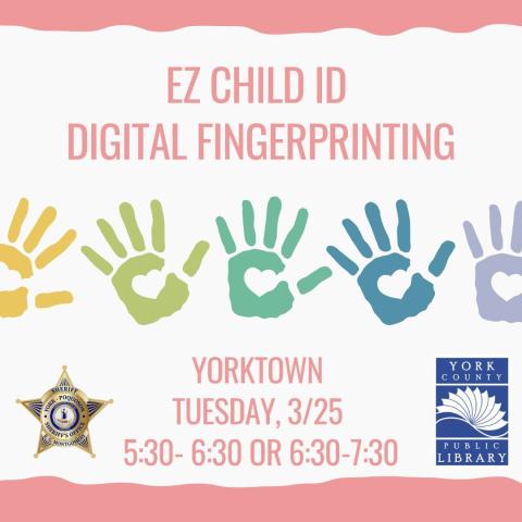 words "EZ Child ID" with handprints