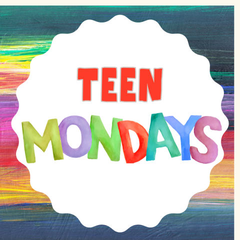 colorful letters saying teen mondays