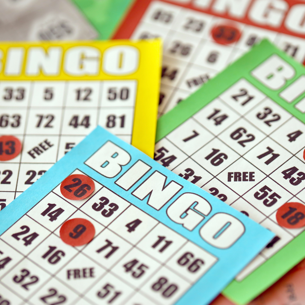 Photograph of BINGO cards