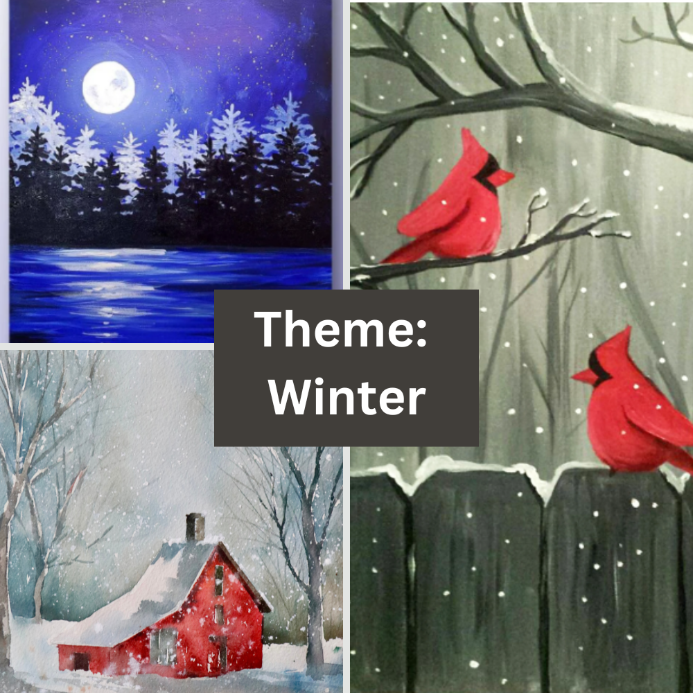 Winter themed paintings