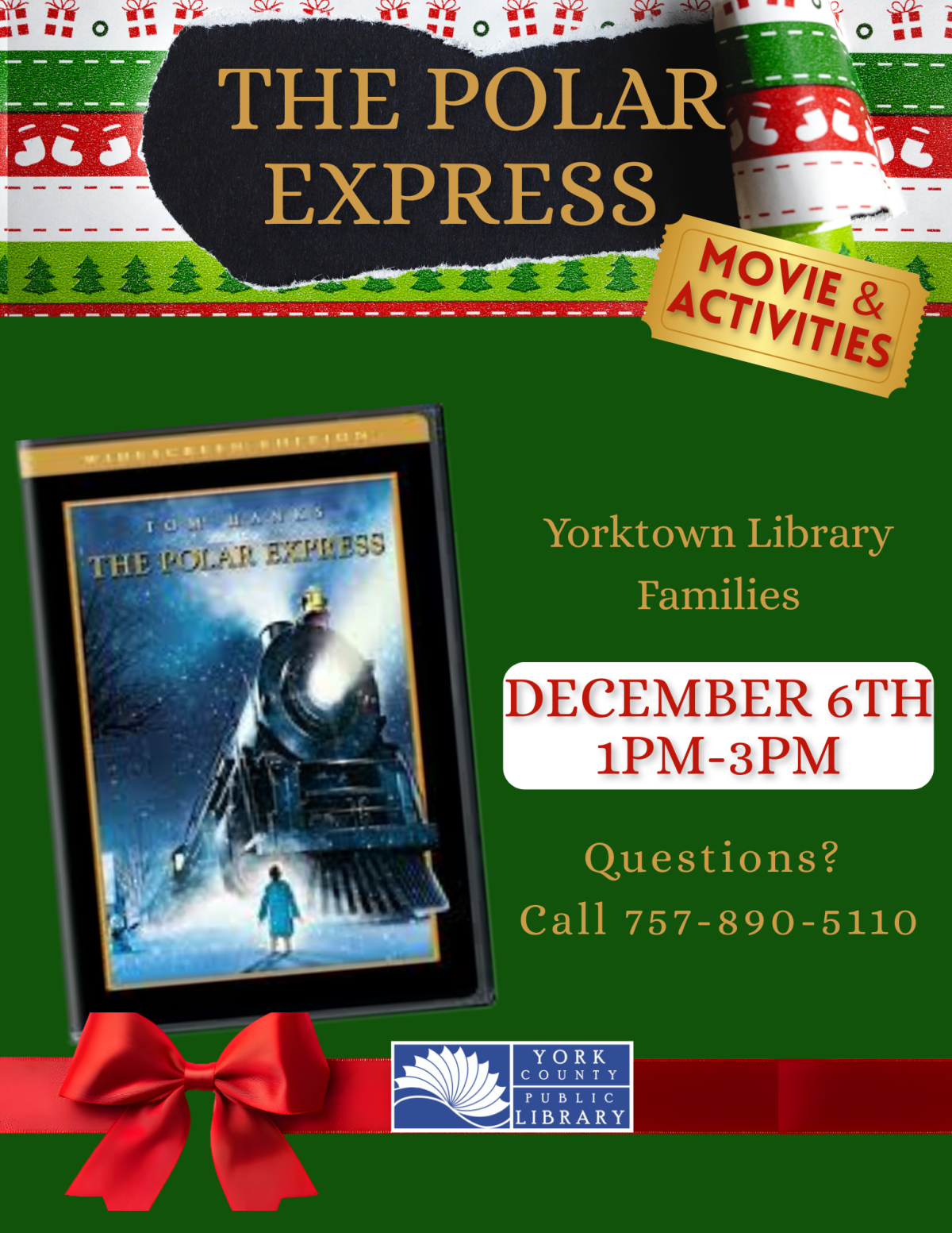 The Polar Express movie screening and activities